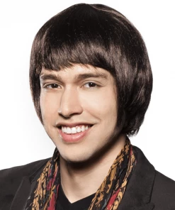 Enigma Hippie Boy Beatle Cut Women's Costume Wigs