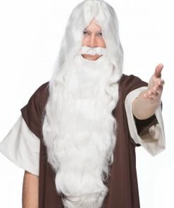 Sepia Wizard Wig & Beard Set Women's Costume Wigs