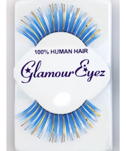 Sepia Blue With Gold Eyelash C20