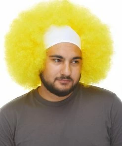 Sepia Curly Bald Clown Women's Costume Wigs