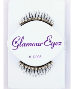 Sepia Small Black With Gems Eyelash D008