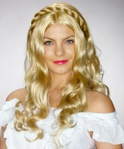 Enigma Women's Costume Wigs Michelle Renaissance Blonde Braided