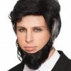 Abe Lincoln Enigma Men's Black Wig