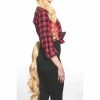Enigma M/Curly Fall Clip In Ponytail