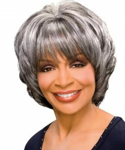 SYNTHETIC WIGS Margaret Foxy Silver Synthetic Full Wig