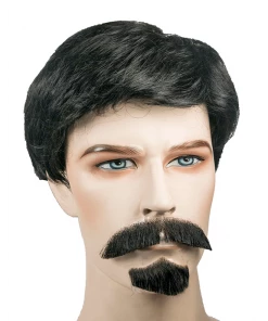 Lacey Costume Women's Costume Wigs Iron Man Tony Stark Better Goatee Mustache Set