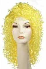 Lacey Costume Women's Costume Wigs Clown Disco 2 Long Wet Curly Wig
