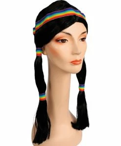 Lacey Costume Bargain Indian Girl Wig With Bands