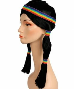 Lacey Costume Bargain Indian Girl Wig With Bands
