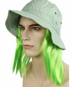 Lacey Costume Tramp Hat With Hair