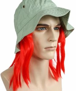 Lacey Costume Tramp Hat With Hair