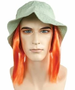 Lacey Costume Tramp Hat With Hair