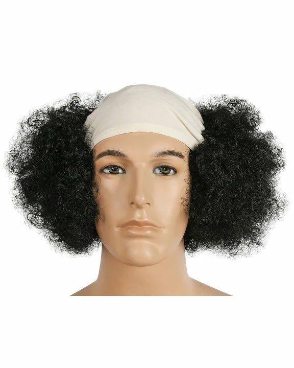 Lacey Costume Bald Curly Clown Deluxe - White Cloth Front 7 Lacey Costume Bald Curly Clown Deluxe - White Cloth Front
