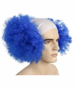 Lacey Costume Bald Curly Clown Deluxe - White Cloth Front