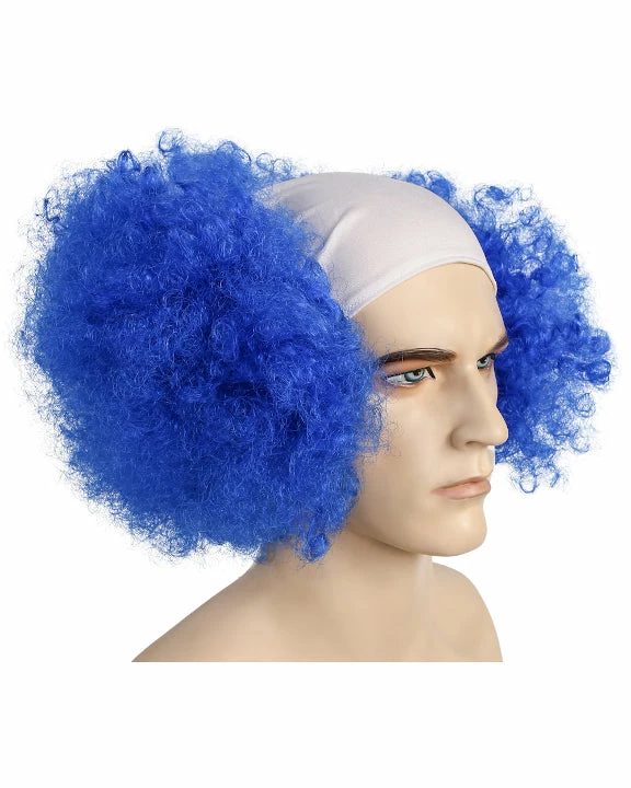 Lacey Costume Bald Curly Clown Deluxe - White Cloth Front 4 Lacey Costume Bald Curly Clown Deluxe - White Cloth Front