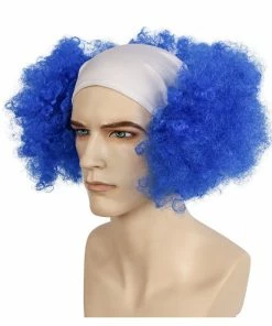Lacey Costume Bald Curly Clown Deluxe - White Cloth Front 11 Lacey Costume Bald Curly Clown Deluxe - White Cloth Front