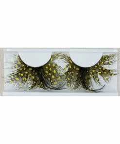 Lacey Costume Costume Accessories Eyelash Feather Flare Yellow Dots