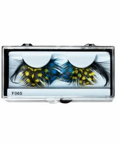 Lacey Costume Costume Accessories Eyelash Feather Dot Blue/Yellow