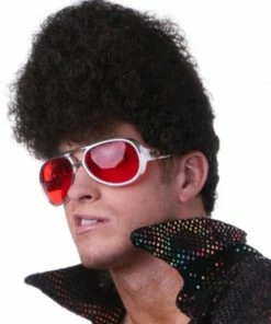 Sepia Elfro Elvis Afro Pompadour Women's Costume Wigs