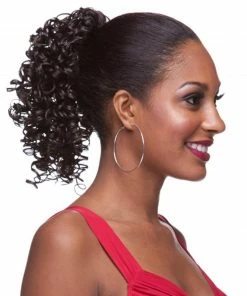 Sepia HP PC - Curly Drawstring Ponytail HAIRPIECES