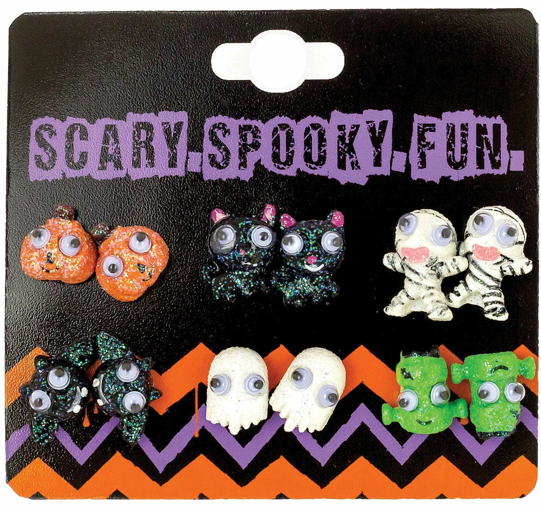 Morris Costume Accessories Earrings Studs With Googly Eyes 4 Morris Costume Accessories Earrings Studs With Googly Eyes