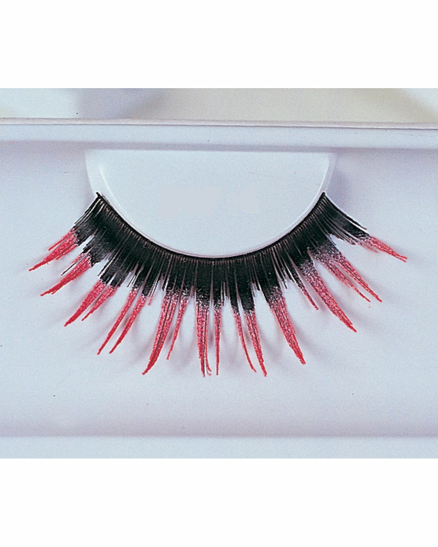 Lacey Costume Eyelashes Black With Pink 3 Lacey Costume Eyelashes Black With Pink