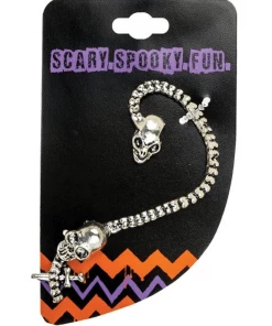Morris Costume Accessories Earring Wrap Skull