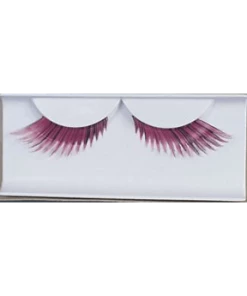 Lacey Costume Eyelashes Feather Pink Costume Accessories