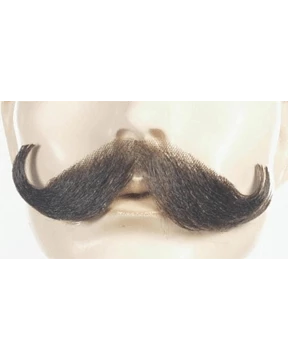 Lacey Costume Handlebar Synthetic/Human Blend Handmade Mustache 4 Lacey Costume Handlebar Synthetic/Human Blend Handmade Mustache