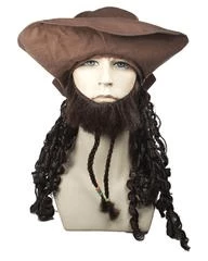 Lacey Costume Women's Costume Wigs Buccaneer Johnny With Hat