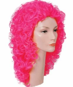 Lacey Costume Women's Costume Wigs Clown Disco 2 Long Wet Curly Wig