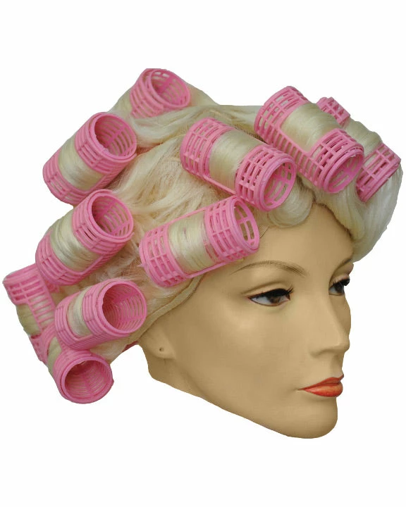 Lacey Costume 1960s Curlers In Hair Wig 3 Lacey Costume 1960s Curlers In Hair Wig