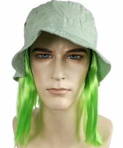 Lacey Costume Tramp Hat With Hair