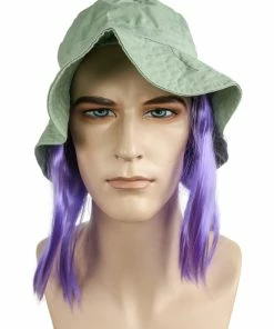 Lacey Costume Tramp Hat With Hair