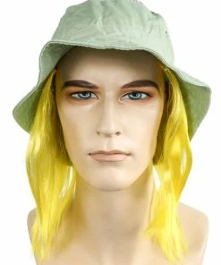 Lacey Costume Tramp Hat With Hair