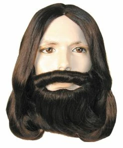 Lacey Costume Biblical Discount Wig Beard Mustache Set B367L Jesus Women's Costume Wigs