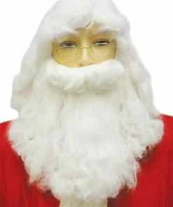 Morris Women's Costume Wigs Santa Set At888 White