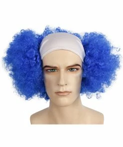 Lacey Costume Bald Curly Clown Deluxe - White Cloth Front