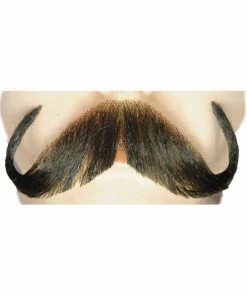 Lacey Costume Handlebar Synthetic/Human Blend Handmade Mustache