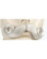 Lacey Costume Santa Mustache White Extra Full M-77