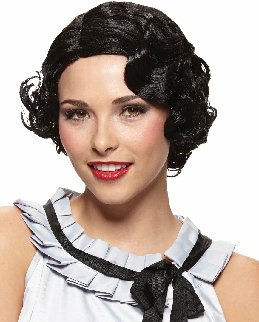 Lacey Costume Women's Costume Wigs Gatsby Girl Black Wig 3 Lacey Costume Women's Costume Wigs Gatsby Girl Black Wig
