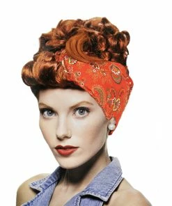 Lacey Costume Riveter Red Wig